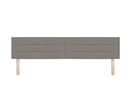 Led Gultas Galva Ar Galvas Klāju Pelēkbrūna 200 Cm Poliesters Vidaxl