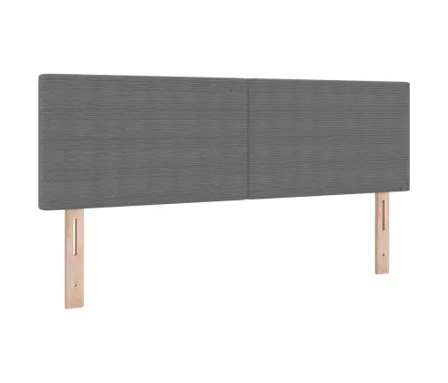 Led Gultas Galva Ar Galvas Klāju Gaiši Pelēks 144 Cm Poliesters Vidaxl