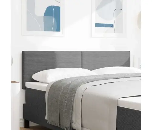 Led Gultas Galva Ar Galvas Klāju Gaiši Pelēks 160 Cm Poliesters Vidaxl