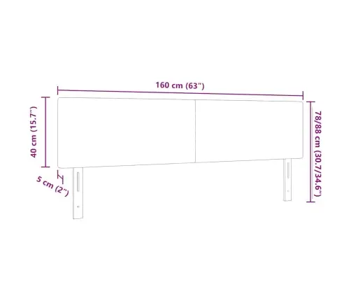 Led Galvūgalis Su Galvūgalio Pilkai Žalia 160 Cm Poliesteris