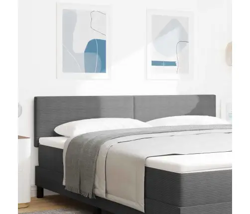 Led Gultas Galva Ar Galvas Klāju Gaiši Pelēks 180 Cm Poliesters Vidaxl