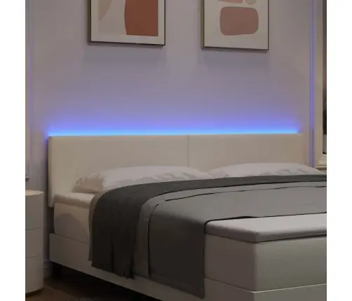 Led Gultas Galva Ar Galvas Klāju Krēmkrāsa 180 Cm Poliesters Vidaxl