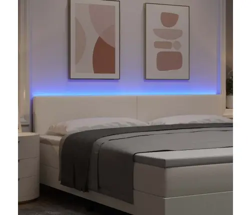 Led Gultas Galva Ar Galvas Klāju Krēmkrāsa 200 Cm Poliesters Vidaxl