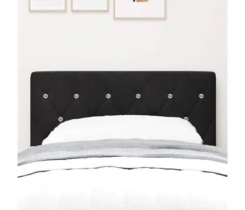 Led Gultas Galviņa Ar Kristāla Pogām, Tufted Melnā 80 Cm Samtā Vidaxl