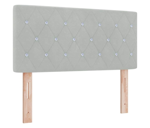 Led Galvūgalis „Argyle“ Šviesiai Pilka 90 Cm Aksomas