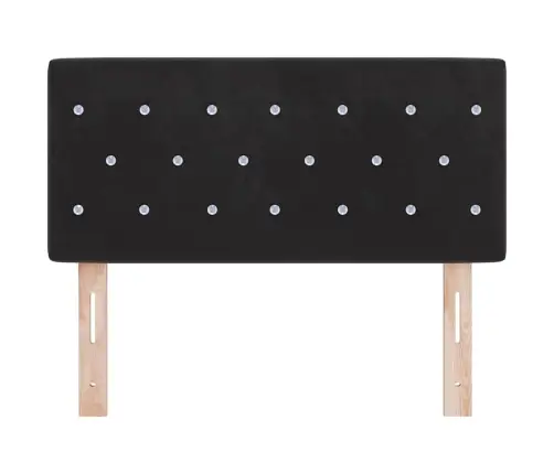 Led Gultas Galvgaļa Ar Kristāla Pogām, Melnā Krāsā, 90 Cm, Velūrs Vidaxl