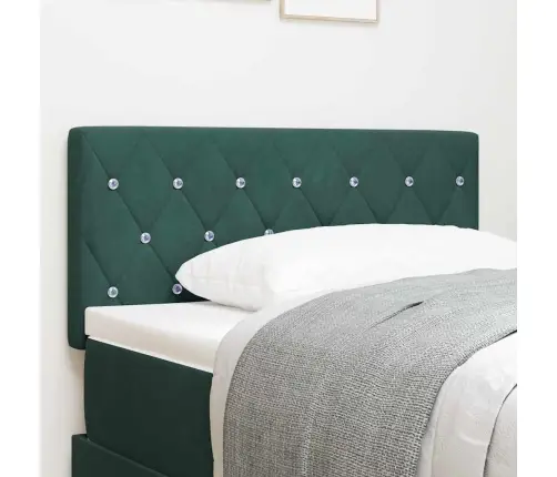 Led Gulta Ar Kristāla Pogu, Zaļa, 90 Cm, Samts Vidaxl