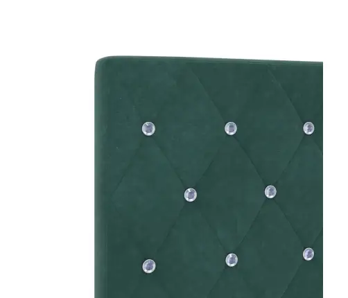 Led Gultas Galvgalis Ar Kristāla Pogām, Tufted, Tumši Zaļš, 100 Cm Samts Vidaxl Led Gultas Galvgalis Ar Kristāla Pogām, Tufted, Tumši Zaļš, 100 Cm Samts Vidaxl