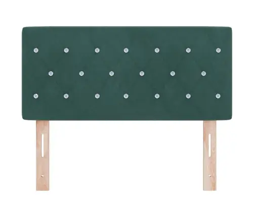 Led Gultas Galvgalis Ar Kristāla Pogām, Tufted, Tumši Zaļš, 100 Cm Samts Vidaxl Led Gultas Galvgalis Ar Kristāla Pogām, Tufted, Tumši Zaļš, 100 Cm Samts Vidaxl