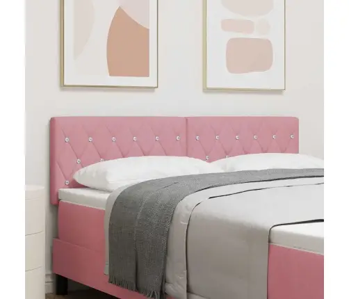Led Gultas Galva Ar Galvas Klāju Rozā 144 Cm Poliesters Vidaxl