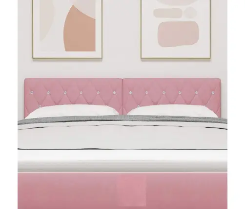 Led Gultas Galva Ar Galvas Klāju Rozā 144 Cm Poliesters Vidaxl