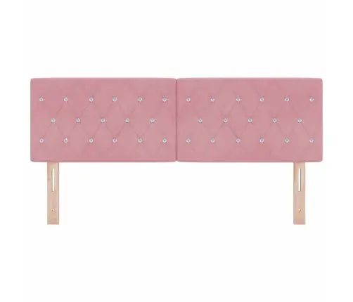 Led Gultas Galva Ar Galvas Klāju Rozā 144 Cm Poliesters Vidaxl