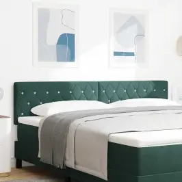 Led Gultas Galva Ar Led Sloksnēm Tumši Zaļš 180 Cm Samts Vidaxl