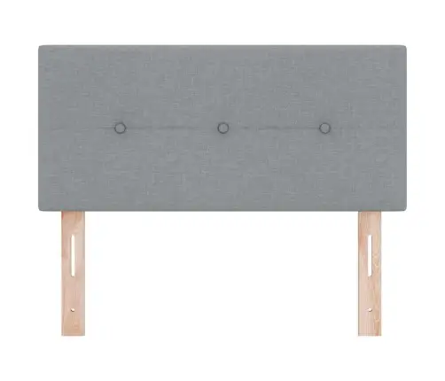 Led Gultas Galvgalis Ar Galvas Klāju Gaiši Pelēka 80 Cm Audums Vidaxl