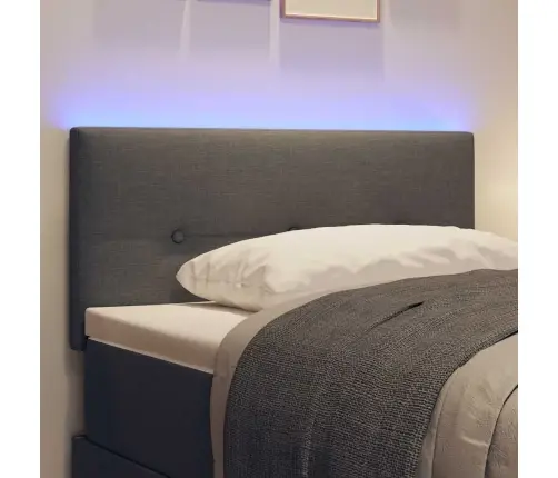 Led Gultas Galvgalis, Tumši Pelēks, 80 Cm, Pogu Izšuvums Vidaxl