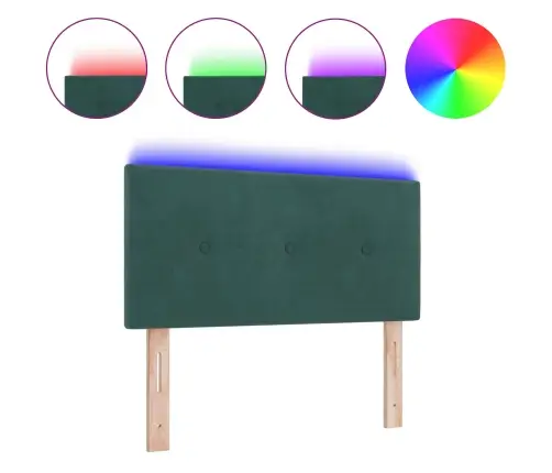 Led Galvas Dēlis Ar Pogu Izšuvumu Tumši Zaļš 80 Cm Samts Vidaxl