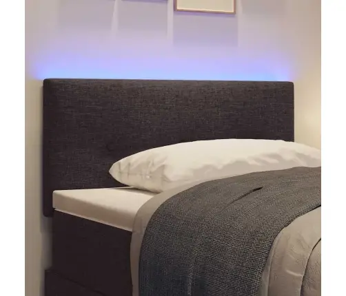 Peatoed Led -Ribatuledega Peaga Tume Pruun 90 Cm Kangas