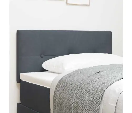 Led Galvas Dēlis Ar Pogu Izšuvumu Tumši Pelēks 90 Cm Samts Vidaxl Led Galvas Dēlis Ar Pogu Izšuvumu Tumši Pelēks 90 Cm Samts Vidaxl