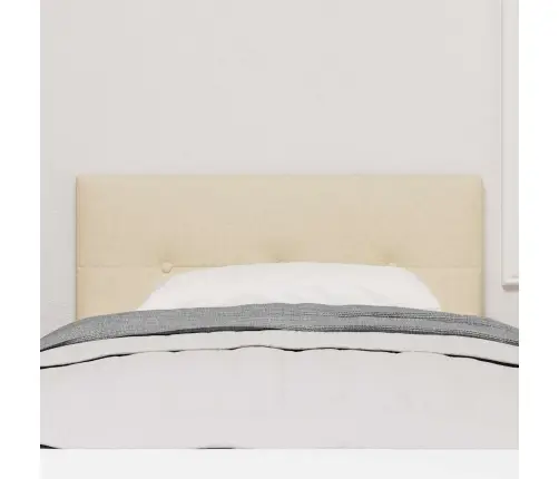 Led Gultas Galvgalis Ar Galvas Klāju Krēmkrāsa 100 Cm Audums Vidaxl