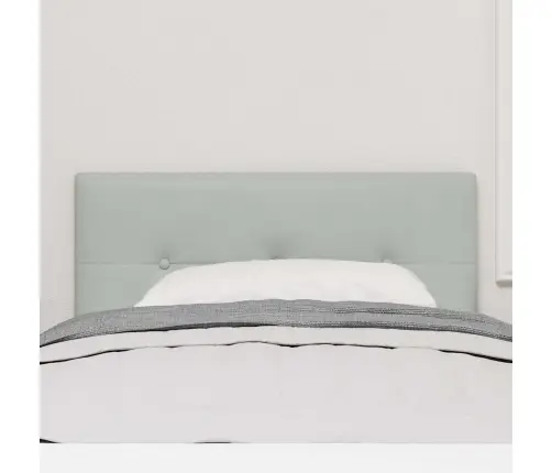 Led Gultas Galvas Dēlis Ar Pogām, Gaismas Pelēks, 100 Cm, Samts Vidaxl