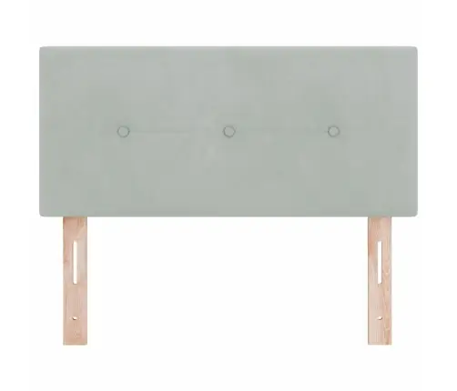 Led Gultas Galvas Dēlis Ar Pogām, Gaismas Pelēks, 100 Cm, Samts Vidaxl