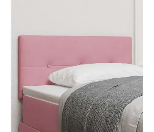 Led Galvas Balsts Ar Pogām, Rozā, 100 Cm, Samts Vidaxl
