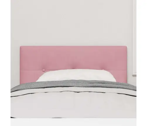 Led Galvas Balsts Ar Pogām, Rozā, 100 Cm, Samts Vidaxl
