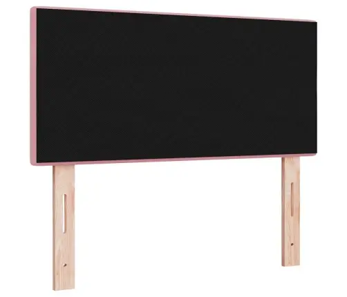 Led Galvas Balsts Ar Pogām, Rozā, 100 Cm, Samts Vidaxl