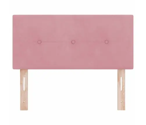 Led Galvas Balsts Ar Pogām, Rozā, 100 Cm, Samts Vidaxl