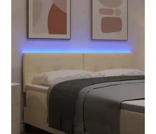 Led Gultas Galva Ar Galvas Klāju Krēmkrāsa 144 Cm Poliesters Vidaxl