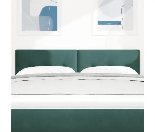 Led Gultas Galva Ar Galvas Klāju Zaļa 144 Cm Poliesters Vidaxl