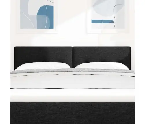 Led Gultas Galva Ar Galvas Klāju Melna 160 Cm Poliesters Vidaxl