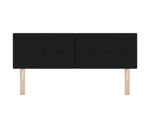 Led Gultas Galva Ar Galvas Klāju Melna 160 Cm Poliesters Vidaxl