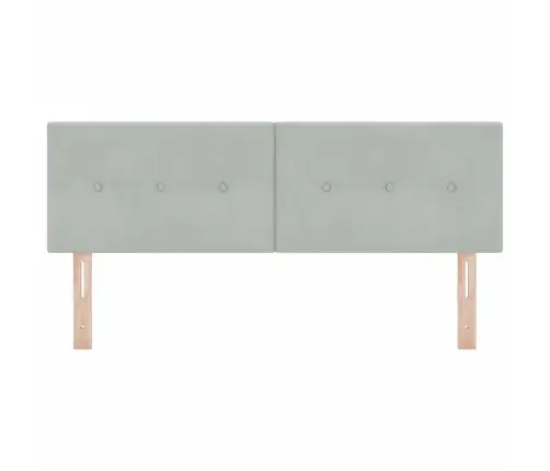 Galvgalis Ar Led Sloksnes Lukturiem Gaiši Pelēks 80 Cm Samts Vidaxl