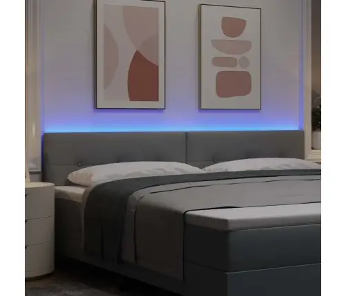 Peatoed Led -Ribatuledega Peaga Helehall 200 Cm Kangas