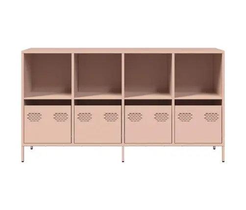 Kumode, Rozā, 135X39X73,5 Cm, Auksti Velmēts Tērauds Vidaxl