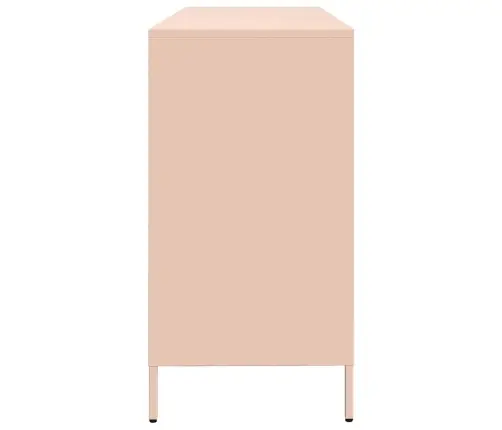 Kumode, Rozā, 135X39X73,5 Cm, Auksti Velmēts Tērauds Vidaxl