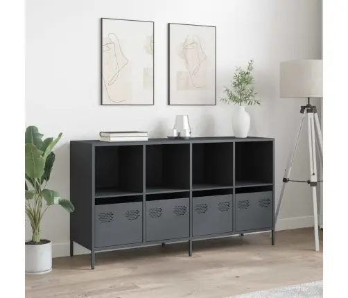 Kumode, Antracītpelēka, 135X39X73,5 Cm, Auksti Velmēts Tērauds Vidaxl Kumode, Antracītpelēka, 135X39X73,5 Cm, Auksti Velmēts Tērauds Vidaxl