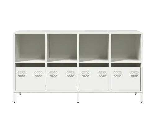 Kumode, Balta, 135X39X73,5 Cm, Auksti Velmēts Tērauds Vidaxl