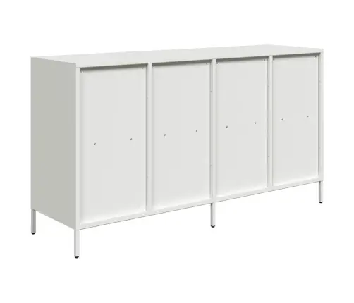 Kumode, Balta, 135X39X73,5 Cm, Auksti Velmēts Tērauds Vidaxl