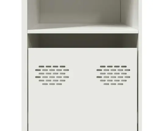 Kumode, Balta, 135X39X73,5 Cm, Auksti Velmēts Tērauds Vidaxl