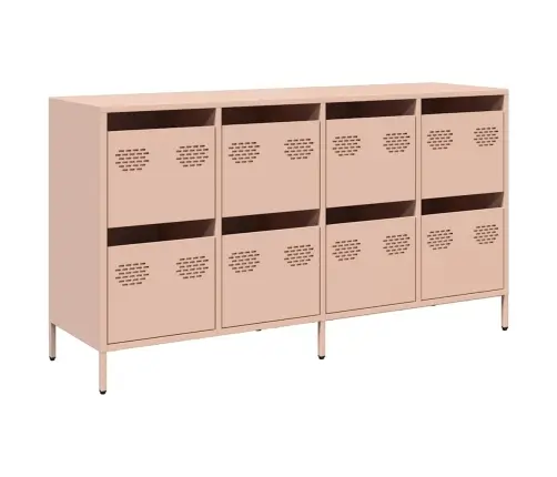 Kumode, Rozā, 135X39X73,5 Cm, Auksti Velmēts Tērauds Vidaxl