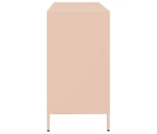 Kumode, Rozā, 135X39X73,5 Cm, Auksti Velmēts Tērauds Vidaxl