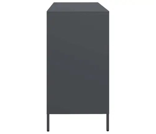 Kumode, Antracītpelēka, 135X39X73,5 Cm, Auksti Velmēts Tērauds Vidaxl