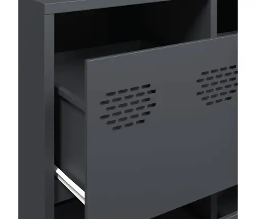 Kumode, Antracītpelēka, 135X39X73,5 Cm, Auksti Velmēts Tērauds Vidaxl