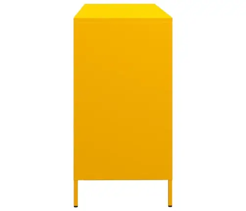 Kumode, Sinepju Dzeltena, 135X39X73,5Cm, Auksti Velmēts Tērauds Vidaxl