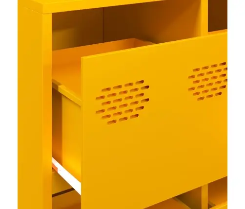 Kumode, Sinepju Dzeltena, 135X39X73,5Cm, Auksti Velmēts Tērauds Vidaxl