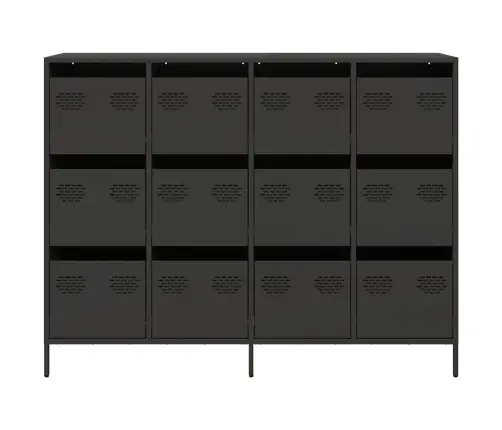 Puhvetkapp, Must, 135X39X103,5 cm Külmvaltsitud Teras