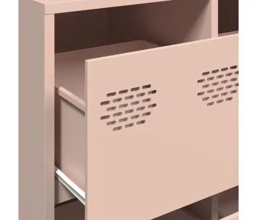 Kumode, Rozā, 135X39X103,5 Cm, Auksti Velmēts Tērauds Vidaxl