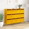 Puhvetkapp Sinepikollane 135X39X103,5 Cm Külmvaltsitud Teras Puhvetkapp Sinepikollane 135X39X103,5 Cm Külmvaltsitud Teras